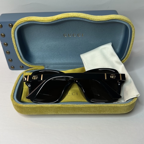New Gucci Women's Gg0765SA 57mm Rectangle Sunglasses - Picture 8 of 16